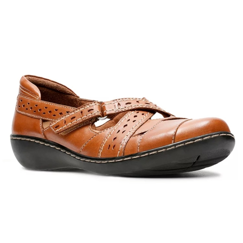 Clarks Brown Leather Flats